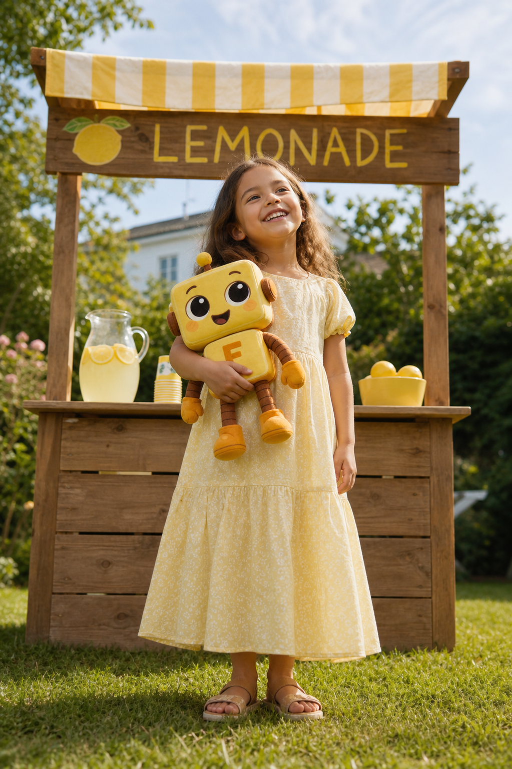 Child enjoying a Finny lemonade stand activity